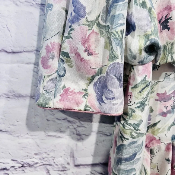 Lisa‎ II Vintage Floral Print Dress Cottage Core Long Sleeve Maxi Dress - Picture 5 of 11